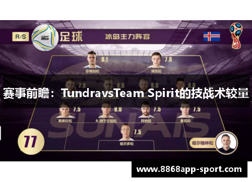 赛事前瞻：TundravsTeam Spirit的技战术较量